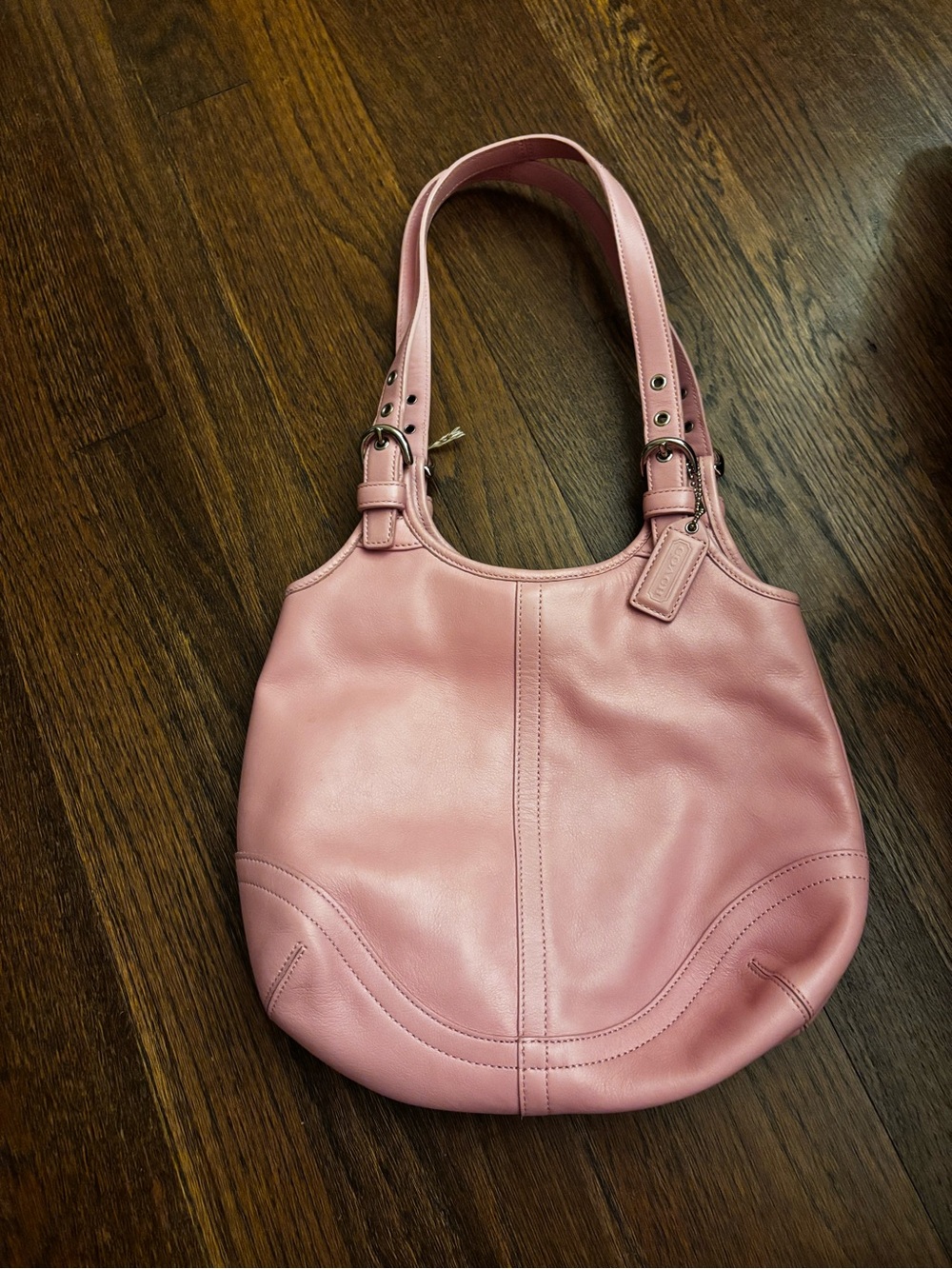 Coach Pink Leather Shoulder Hobo
